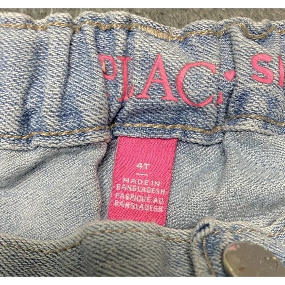 Childrens Place Girl's Rainbow Shortie Shorts Sz 4T, rainbow embroidery Pockets